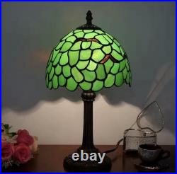 Vintage Green Leaf Tiffany Style Stained Glass Table Lamp Bedside Light Decor Vintage Green Leaf Tiffany Style Stained Glass Table Lamp Bedside Light Decor