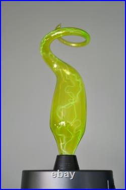 Vintage Green Plasma Light Art Deco Lady Sculpture Table Lamp Lightning Art