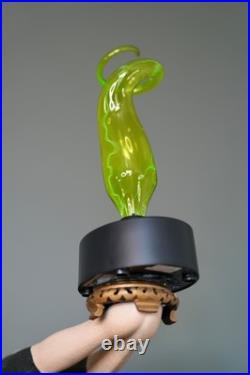 Vintage Green Plasma Light Art Deco Lady Sculpture Table Lamp Lightning Art Vintage Green Plasma Light Art Deco Lady Sculpture Table Lamp Lightning Art