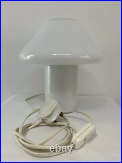 Vintage Habitat Conran Hala Zeist Cased White Glass Mushroom Table Lamp