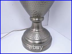Vintage Hammered Brass Table Lamp 29 Tall Urn Style Hollywood Regency Tradition