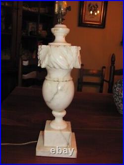 Vintage Hand Carved Marble Classical Table Lamp 18