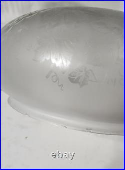 Vintage Hand Painted Roses Domed Glass Table Lamp