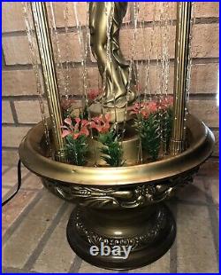 Vintage Hanging Or Table Top Oil Rain Lamp Motion Nude Lady Greek Goddess 1970s