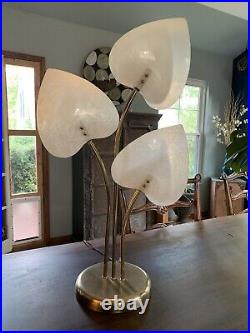 Vintage Harris Industries Acrylic Lotus Leaf Lamp Hollywood Regency 1980's? 33
