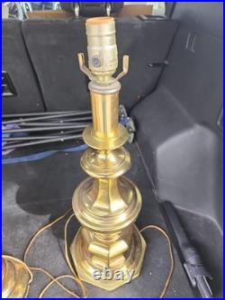 Vintage Heavyweight Solid Brass Table Lamp With Polished Finish 30 3/4 Tall Vintage Heavyweight Solid Brass Table Lamp With Polished Finish 30 3/4 Tall