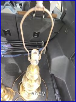 Vintage Heavyweight Solid Brass Table Lamp With Polished Finish 30 3/4 Tall