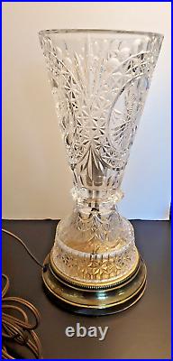 Vintage Hofbauer Byrdes Crystal Table Lamp