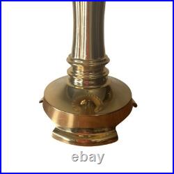 Vintage Hollywood Regency 33 Brass Tone Table Lamp JCPenney Pleated Shade