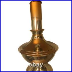 Vintage Hollywood Regency 33 Brass Tone Table Lamp JCPenney Pleated Shade