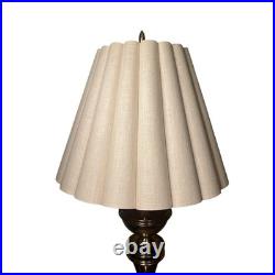 Vintage Hollywood Regency 33 Brass Tone Table Lamp JCPenney Pleated Shade
