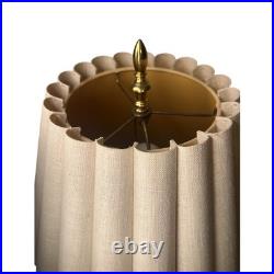 Vintage Hollywood Regency 33 Brass Tone Table Lamp JCPenney Pleated Shade