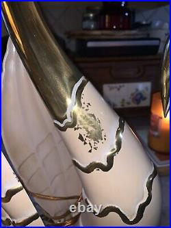 Vintage Hollywood Regency Brass Swan Table Lamp