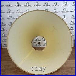 Vintage Hollywood Regency Fluted Glass and Brass Column Table Lamps Pair 33