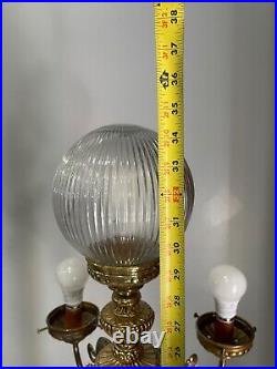 Vintage Hollywood Regency MCM 5 Globe Ornate Table Lamp 4 Arm / 5 Light