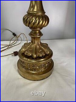 Vintage Hollywood Regency MCM 5 Globe Ornate Table Lamp 4 Arm / 5 Light