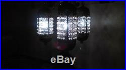 Vintage Hollywood Regency Ornate Metal Decorative Spelter Lamp / Glass Prisms