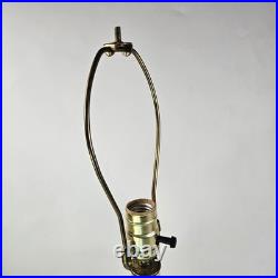 Vintage Hollywood Regency Polished Brass Ginger Jar Table Lamp Gold Hex Base