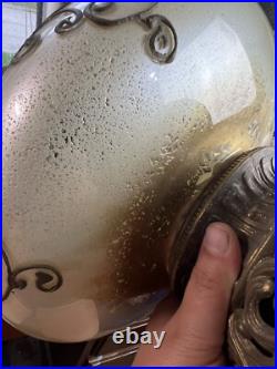 Vintage Hollywood Regency Table Lamp Ornate Unique Rams Head Horns Claws Floral Vintage Hollywood Regency Table Lamp Ornate Unique Rams Head Horns Claws Floral