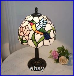 Vintage Hummingbird Stained Glass Table Lamp Tiffany Style Bedside Light Decor Vintage Hummingbird Stained Glass Table Lamp Tiffany Style Bedside Light Decor
