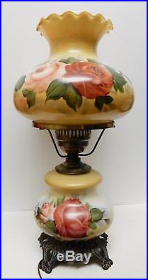 Vintage Hurricane Table Lamp Hand, Vintage Hurricane Lamps Value