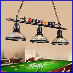 Vintage Industrial Island Light Billiard Ball Pool Table Lamp Game Room Fixture