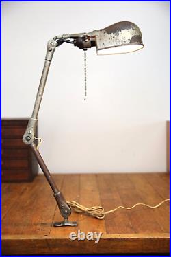Vintage Industrial Light Drafting table Lamp Articulating Arm task steampunk