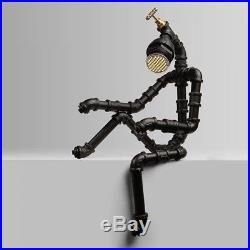 Vintage Industrial Style Retro Hand Made Pipe Desk Table Lamp Steampunk New UK