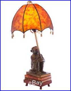 Vintage Intellectual Monkey 21.75 inch H Table Lamp Deco Art Light
