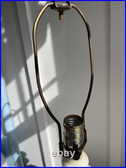 Vintage Italian Alabaster Table Lamp Hand Carved Urn Made in Italy Mid-Century