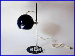 Vintage Italian Lamp Goffredo Reggiani Design Space Age Globe 70s Blue Stilnovo