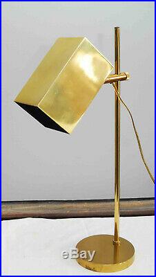 Vintage Koch Lowy MID Century Modern Brass Adjustable Desk Table Lamp Swivel