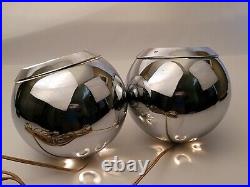Vintage Kovacs Chrome Orb Lights / Lamps Mid-Century Space Age Swag or Table