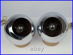 Vintage Kovacs Chrome Orb Lights / Lamps Mid-Century Space Age Swag or Table