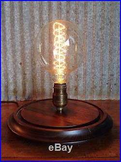 Vintage LARGE Specimen Display Lamp Pair Bell Jar UNIQUE MATCHING PAIR! Edison