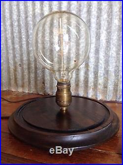 Vintage LARGE Specimen Display Lamp Pair Bell Jar UNIQUE MATCHING PAIR! Edison