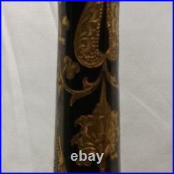 Vintage Lambert Mfg. Co. Etched Brass Table Lamp Paisley Floral 35 Tall Detroit