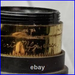 Vintage Lambert Mfg. Co. Etched Brass Table Lamp Paisley Floral 35 Tall Detroit