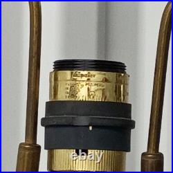 Vintage Lambert Mfg. Co. Etched Brass Table Lamp Paisley Floral 35 Tall Detroit