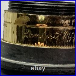 Vintage Lambert Mfg. Co. Etched Brass Table Lamp Paisley Floral 35 Tall Detroit