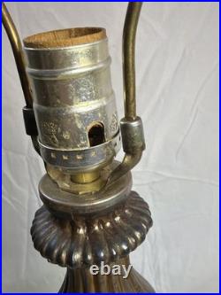 Vintage Lamp, Green Glass. Hollywood Table Lamp Needs To Be Rewired. Mid-century