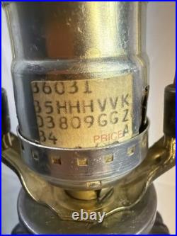 Vintage Lamp, Green Glass. Hollywood Table Lamp Needs To Be Rewired. Mid-century