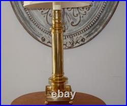 Vintage Large Corinthian Brass Column Table Lamp