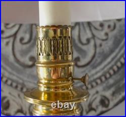 Vintage Large Corinthian Brass Column Table Lamp