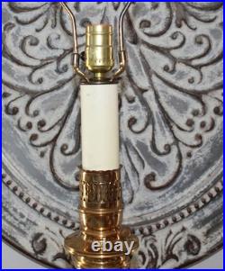Vintage Large Corinthian Brass Column Table Lamp