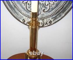 Vintage Large Corinthian Brass Column Table Lamp