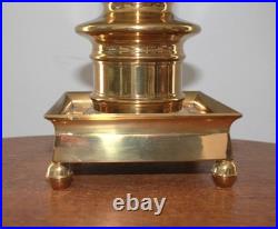 Vintage Large Corinthian Brass Column Table Lamp