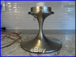 Vintage Laurel Mushroom Lamp by Bill Curry Mid Century Modern Chrome Table Lamp