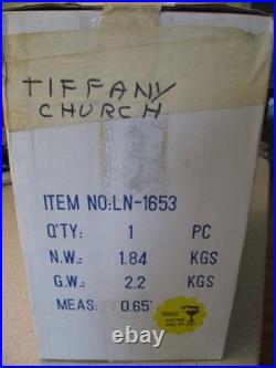 Vintage Lite Source Tiffany Stained Glass Church Table Lamp Decoration Vintage Lite Source Tiffany Stained Glass Church Table Lamp Decoration