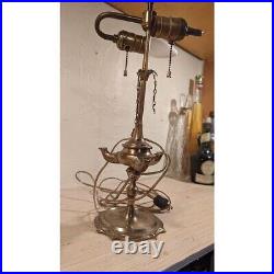 Vintage Lucerne Metal Genie Table Lamp Tested, works Two Bulbs